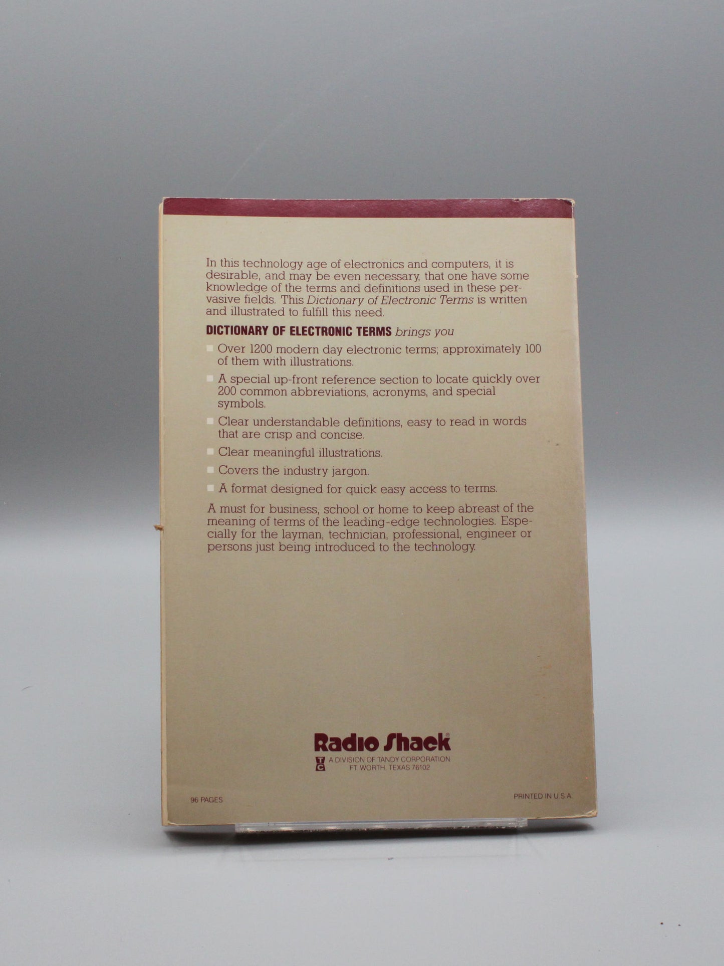 Dictionary of Electronic Terms by Radio Shack