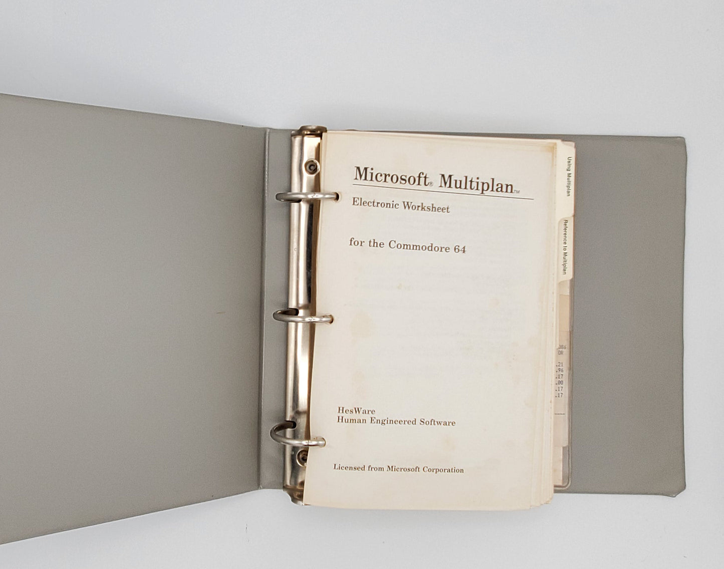 Microsoft Multiplan from HesWare for the Commodore 64 - Ver. 1.06