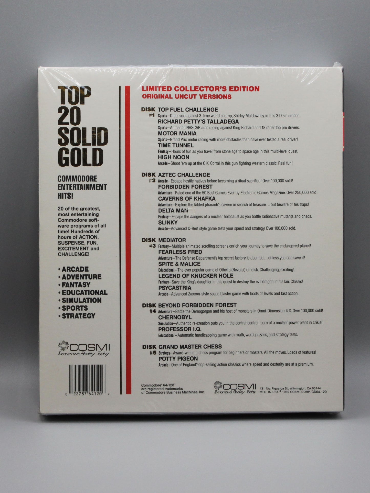 Top 20 Solid Gold Commodore Entertainment Hits Sealed