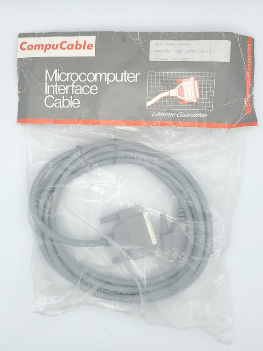 DB25 Cable, 10 foot, Male to Female, NoS