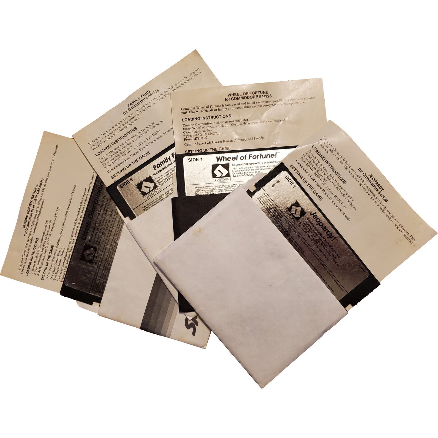 Sharedata Gameshow Lot! Classic Concentration, Family Feud, Wheel of Fortune and Jeopardy.