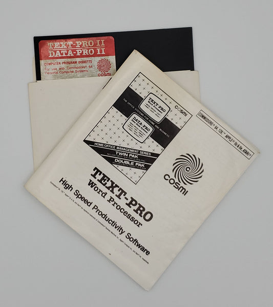 Cosmi Bundle - Text-Pro II and Data-Pro II Disks with Manual