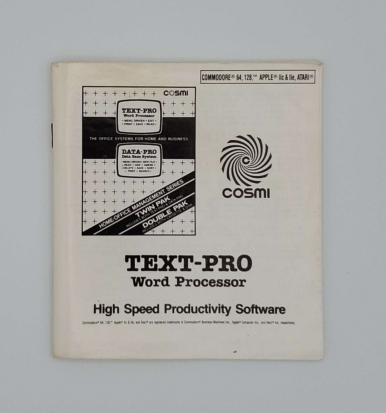 Cosmi Bundle - Text-Pro II and Data-Pro II Disks with Manual