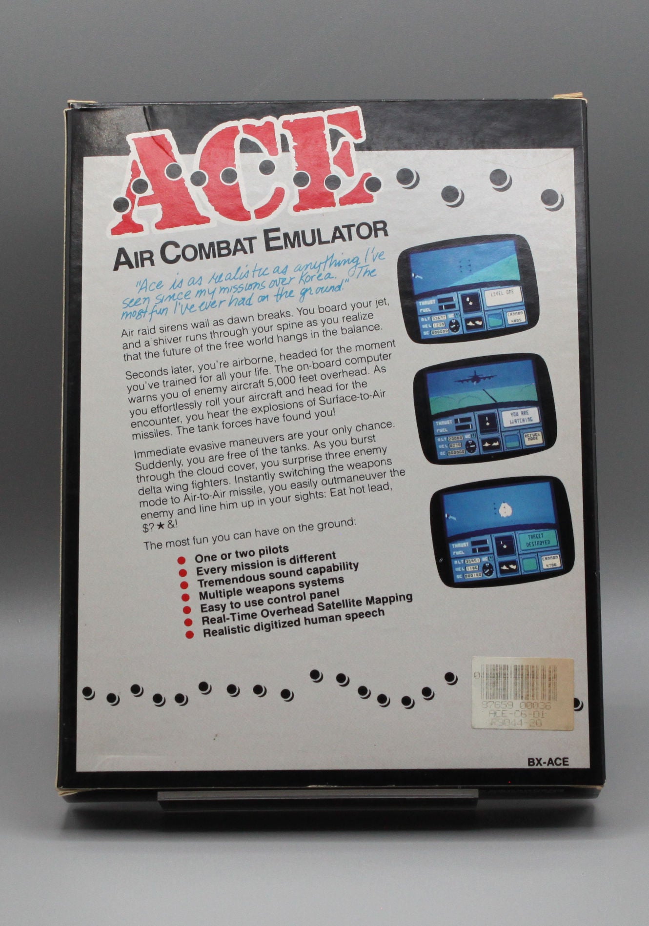 ACE - Air Combat Emulator BOX with BAD Disk