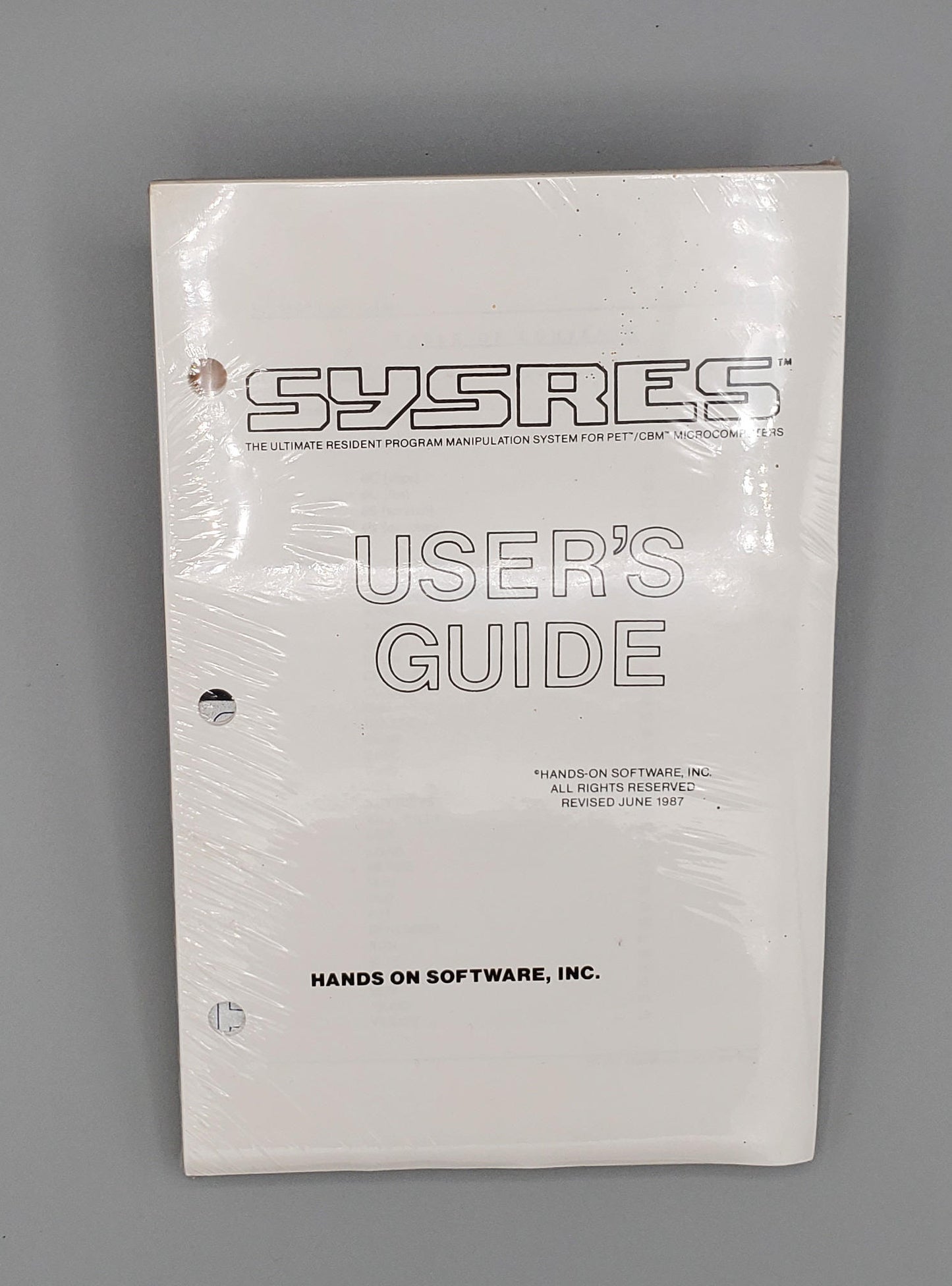 SYSRES by Hands on Software - Unopened without binder