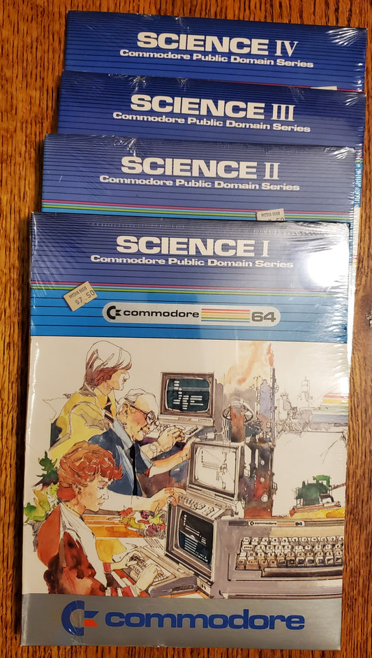 Commodore Public Domain Collection Science I, II, III, & IV sealed
